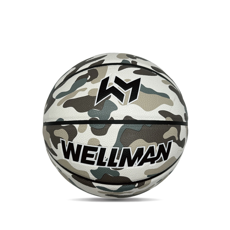 การดูดความชื้นในร่ม/กลางแจ้ง PU สีสันสดใสพิมพ์บอลบาสเก็ตบอล