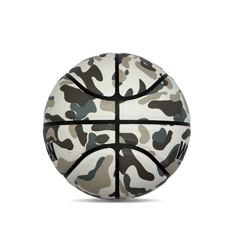การดูดความชื้นในร่ม/กลางแจ้ง PU สีสันสดใสพิมพ์บอลบาสเก็ตบอล