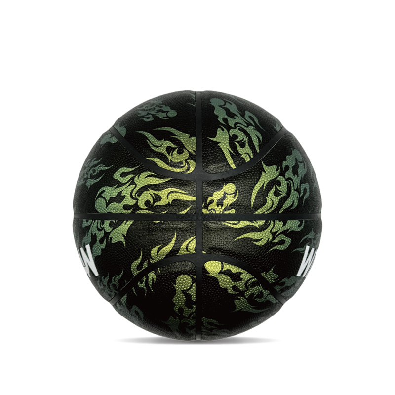 การดูดความชื้นในร่ม/กลางแจ้ง PU สีสันสดใสพิมพ์บอลบาสเก็ตบอล