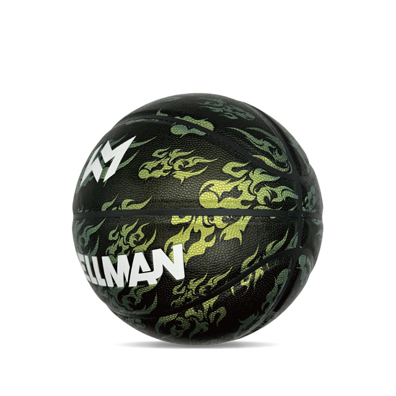 การดูดความชื้นในร่ม/กลางแจ้ง PU สีสันสดใสพิมพ์บอลบาสเก็ตบอล