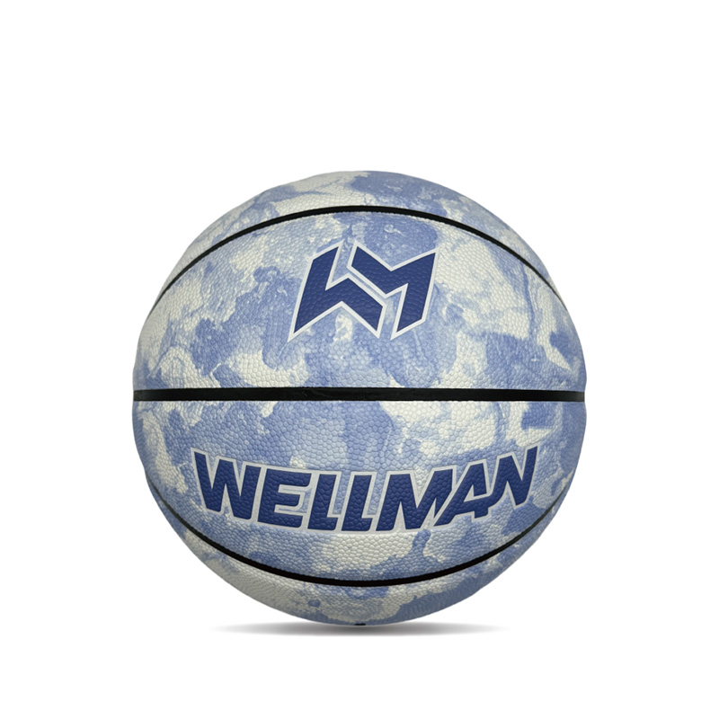 การดูดความชื้นในร่ม/กลางแจ้ง PU สีสันสดใสพิมพ์บอลบาสเก็ตบอล
