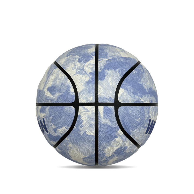 การดูดความชื้นในร่ม/กลางแจ้ง PU สีสันสดใสพิมพ์บอลบาสเก็ตบอล