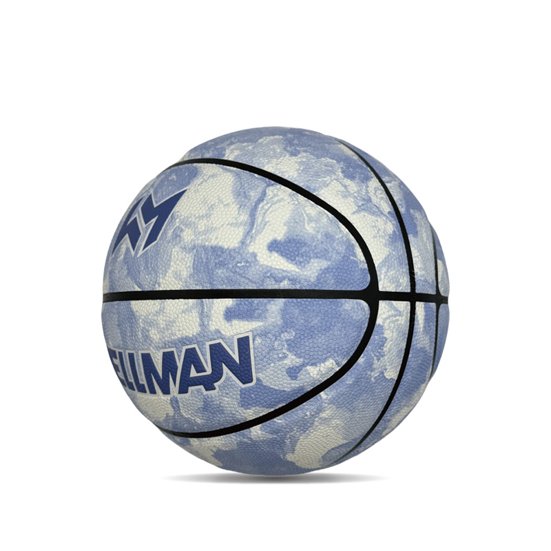 การดูดความชื้นในร่ม/กลางแจ้ง PU สีสันสดใสพิมพ์บอลบาสเก็ตบอล